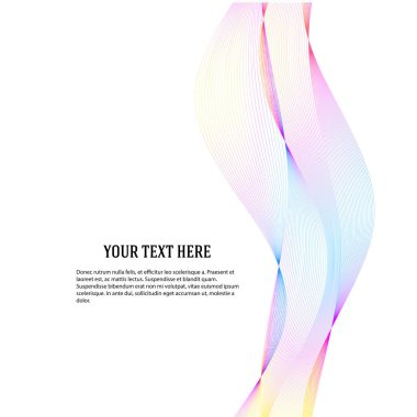 Tasarım elemanları. Bir sürü çizgi dalgası. Beyaz arka planda soyut dalgalı çizgiler izole edildi. Yaratıcı çizgi sanatı. Vektör illüstrasyon EPS 10. Harmanlama Aracı kullanılarak oluşturulan çizgilerle renkli dalgalar