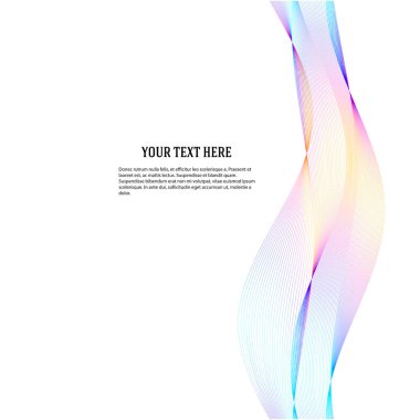 Tasarım elemanları. Bir sürü çizgi dalgası. Beyaz arka planda soyut dalgalı çizgiler izole edildi. Yaratıcı çizgi sanatı. Vektör illüstrasyon EPS 10. Harmanlama Aracı kullanılarak oluşturulan çizgilerle renkli dalgalar