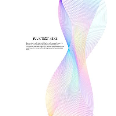 Tasarım elemanları. Bir sürü çizgi dalgası. Beyaz arka planda soyut dalgalı çizgiler izole edildi. Yaratıcı çizgi sanatı. Vektör illüstrasyon EPS 10. Harmanlama Aracı kullanılarak oluşturulan çizgilerle renkli dalgalar