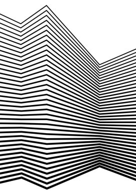 Beyaz siyah renk. Doğrusal arkaplan. Tasarım elemanları. Poligonal çizgiler. Banknotlar için koruyucu katman, sertifika şablonu. İnceden kalın EPS 10 'a farklı kalınlıklarda vektör vektör çizgileri