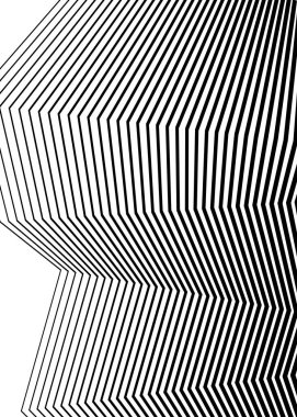 Beyaz siyah renk. Doğrusal arkaplan. Tasarım elemanları. Poligonal çizgiler. Banknotlar için koruyucu katman, sertifika şablonu. İnceden kalın EPS 10 'a farklı kalınlıklarda vektör vektör çizgileri