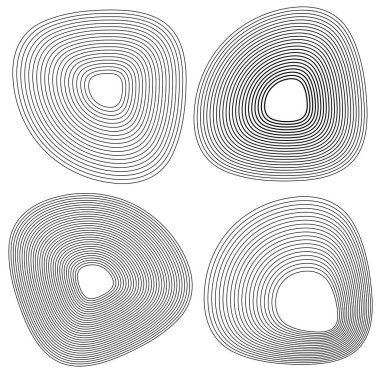 Tasarım elemanları. Parlak çizgilerin dalgası. Beyaz arka planda soyut dalgalı çizgiler izole edildi. Yaratıcı çizgi sanatı. Vektör illüstrasyon EPS 10 sanat deco tarzı düğün davetiyesi, lüks şablon