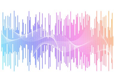 Gri ekolayzır beyaz arkaplanda izole edildi. Vektör çizimi. Nabız müzik çalar. Ses dalgası logosu. Vektör tasarım ögesi Ses dalgası şablonu görselleştirme sinyalinin posteriName