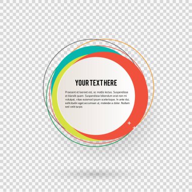 Boş şablon, beyaz arkaplan ve çizgi çember halkalı bulanık gradyan etiketi. Vektör illüstrasyon EPS 10. Yeni ürün bültenleri ve web afişleri için modern tasarım düzenlenebilir başlık sayfası