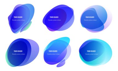 Soyut sıvı şekil. Akışkan bulanık şekiller yumuşak geçişi belirler. Geometrik çizgileri olan izole eğimli dalgalar, noktalar. Sancaklar, logolar, broşürler, sunumlar için vektör illüstrasyon eps10 dokusu