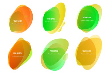 Soyut sıvı şekil. Akışkan bulanık şekiller yumuşak geçişi belirler. Geometrik çizgileri olan izole eğimli dalgalar, noktalar. Sancaklar, logolar, broşürler, sunumlar için vektör illüstrasyon eps10 dokusu