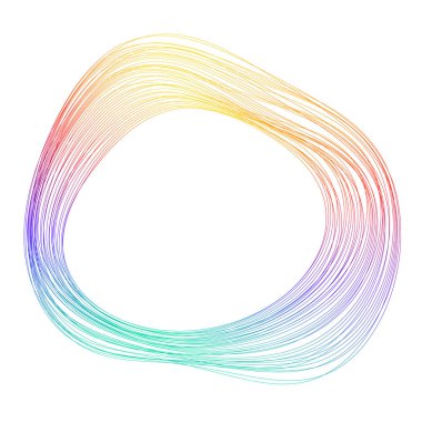 Tasarım elemanları. Halka daire zarif çerçeve kenarı. Beyaz arka plandaki soyut dairesel logo elemanı izole edildi. Yaratıcı sanat. Yeni ürün tanıtımı için vektör illüstrasyon EPS 10 dijital