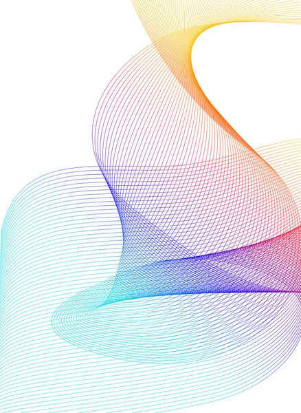 Tasarım elemanları. Bir sürü mor çizgi çemberi dalgası. Beyaz arka planda soyut dalgalı çizgiler izole edildi. Vektör illüstrasyon EPS 10. Harmanlama Aracı kullanılarak oluşturulan çizgilerle renkli dalgalar