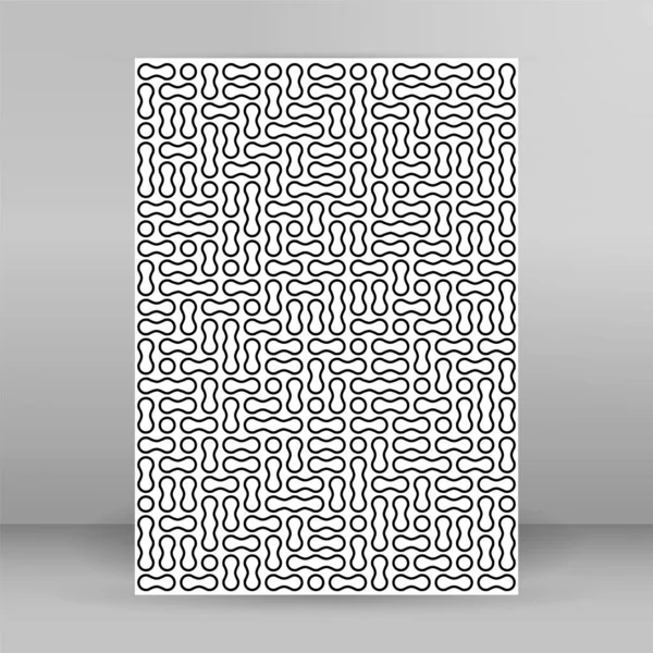 Design Element Background Maze Texture Gorgeous Graphic Image Template White — Stock Vector