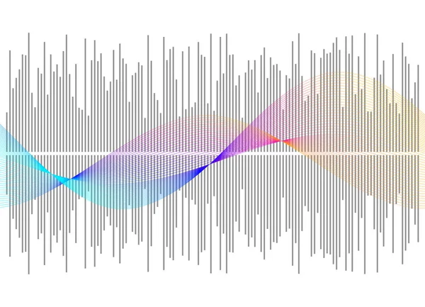 Grauer Equalizer Isoliert Auf Weißem Hintergrund Vektorillustration Pulsmusik Player Audio — Stockvektor