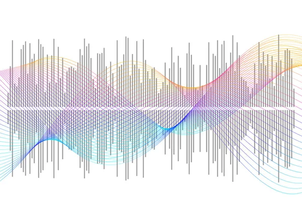 Grauer Equalizer Isoliert Auf Weißem Hintergrund Vektorillustration Pulsmusik Player Audio — Stockvektor
