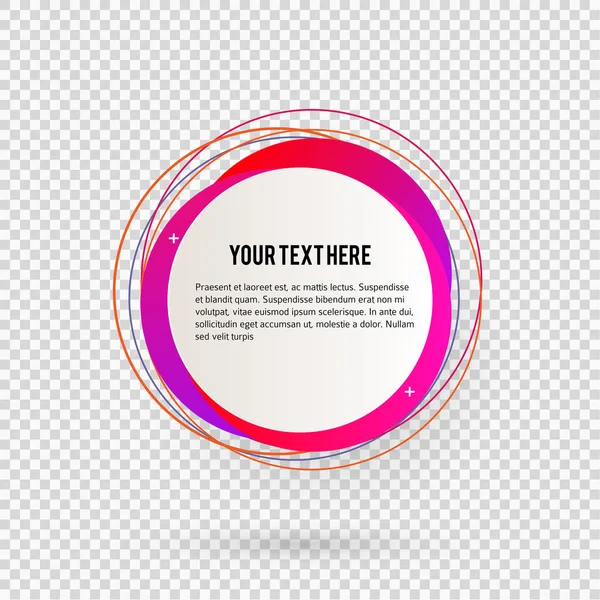 Label Blank Template White Background Blurry Gradient Lines Circle Ring — Stock Vector