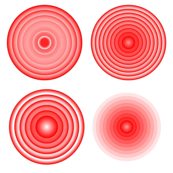 Design Element Isolerad Ikon Vektor Röd Ring Target Cirkelsymbol Lyckad — Stock vektor