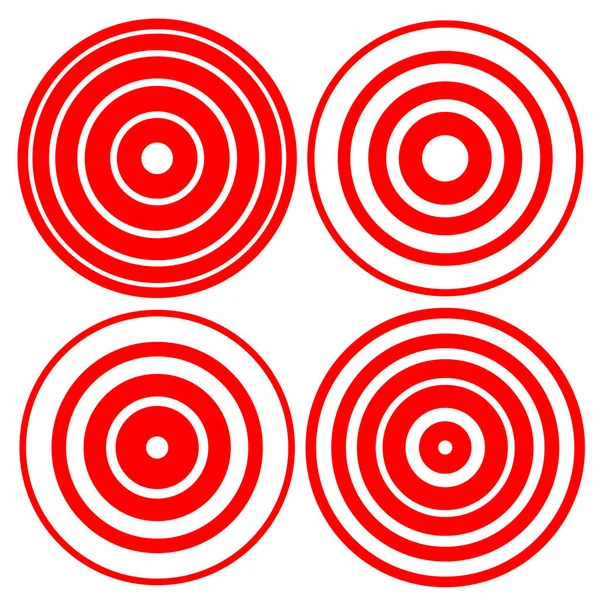 Design Element Isolerad Ikon Vektor Röd Ring Target Cirkelsymbol Lyckad — Stock vektor