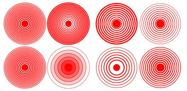 Design Element Isolerad Ikon Vektor Röd Ring Target Cirkelsymbol Lyckad — Stock vektor