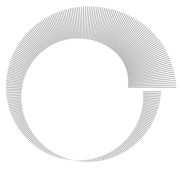 Abstraktní Spirálový Černobílý Designový Prvek Bílém Pozadí Křivolakých Čar Vektorové — Stockový vektor
