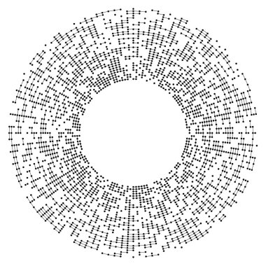 Tasarım ögeleri sembolü. Beyaz arkaplanda Düzenlenebilir Yarım Tonlu nokta çizgisi deseni. Vektör illüstrasyonu rastgele noktalı 10 kare ekliyor. Yarım ton çizgi dokusu kullanarak kenarlık simgesini yuvarla