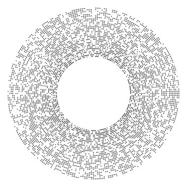 Tasarım ögeleri sembolü. Beyaz arkaplanda Düzenlenebilir Yarım Tonlu nokta çizgisi deseni. Vektör illüstrasyonu rastgele noktalı 10 kare ekliyor. Yarım ton çizgi dokusu kullanarak kenarlık simgesini yuvarla