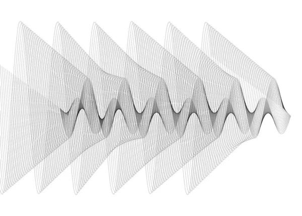 Elementos Diseño Ola Muchas Líneas Rayas Onduladas Verticales Abstractas Sobre — Vector de stock