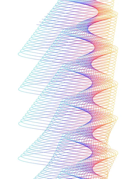 Designelement Vinka Många Linjer Abstrakta Vertikala Vågiga Ränder Vit Bakgrund — Stock vektor