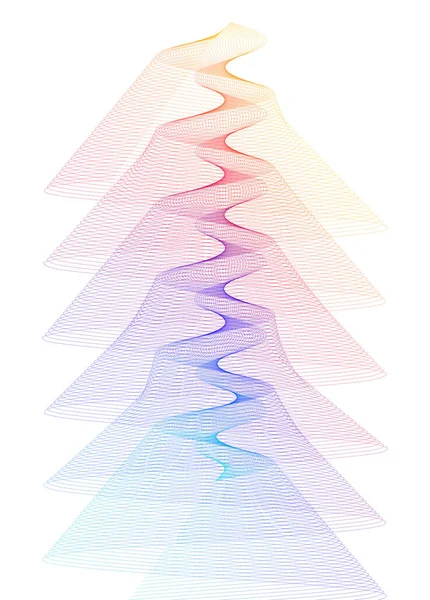 Elementos Diseño Ola Muchas Líneas Rayas Onduladas Verticales Abstractas Sobre — Vector de stock