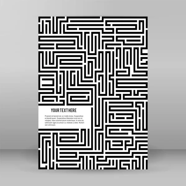 Labyrinth Textur Jahrgang Und Platz Für Ihren Text Isoliert Abstrakte — Stockvektor