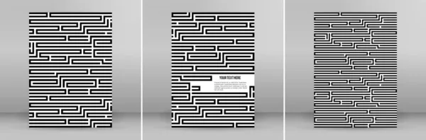Labyrinth Textur Jahrgang Und Platz Für Ihren Text Isoliert Abstrakte — Stockvektor