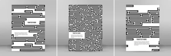 Labyrinthe Texture Vintage Place Pour Votre Texte Isolé Illustration Abstraite — Image vectorielle