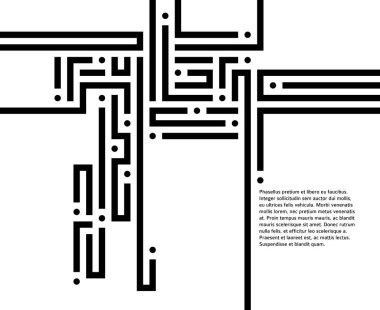 Labirent mozaik desenli soyut vektör arkaplan tasarımı. Psikoloji, yaratıcı problem çözme, mantıklı düşünme, insan ilişkileri üzerine çalışmak için iyi bir kılıf.
