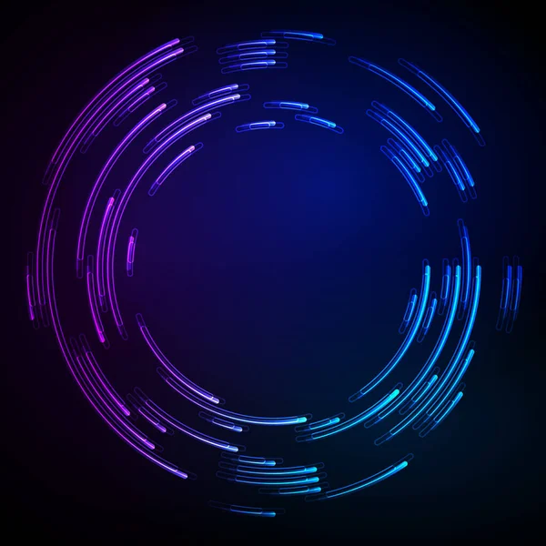 Elemento Logotipo Circular Malla Wireframe Ilustración Vectorial Efecto Líneas Carteles — Vector de stock