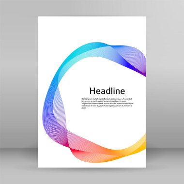 Tasarım elemanları. Bir sürü mor çizgi çemberi dalgası. Beyaz arka planda soyut dalgalı çizgiler izole edildi. Vektör illüstrasyon EPS 10. Harmanlama Aracı kullanılarak oluşturulan çizgilerle renkli dalgalar