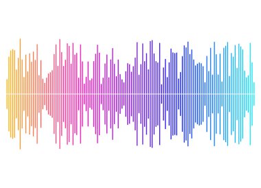 Gri ekolayzır beyaz arkaplanda izole edildi. Vektör çizimi. Nabız müzik çalar. Ses dalgası logosu. Vektör tasarım ögesi Ses dalgası şablonu görselleştirme sinyalinin posteriName