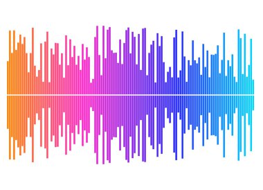 Gri ekolayzır beyaz arkaplanda izole edildi. Vektör çizimi. Nabız müzik çalar. Ses dalgası logosu. Vektör tasarım ögesi Ses dalgası şablonu görselleştirme sinyalinin posteriName