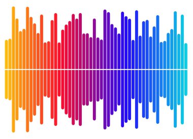 Gri ekolayzır beyaz arkaplanda izole edildi. Vektör çizimi. Nabız müzik çalar. Ses dalgası logosu. Vektör tasarım ögesi Ses dalgası şablonu görselleştirme sinyalinin posteriName