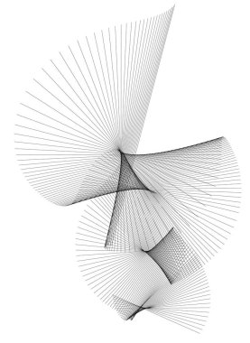 Tasarım elemanları. Bir sürü mor çizgi çemberi dalgası. Beyaz arka planda soyut dalgalı çizgiler izole edildi. Vektör illüstrasyon EPS 10. Harmanlama Aracı kullanılarak oluşturulan çizgilerle renkli dalgalar