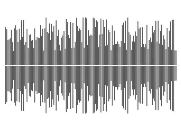 Gri Ekolayzır Beyaz Arkaplanda Izole Edildi Vektör Çizimi Nabız Müzik — Stok Vektör