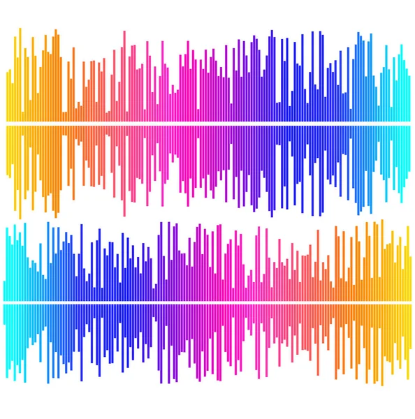 白色背景上孤立的灰色均衡器 矢量图解 脉冲音乐播放器 声波标志 声波模板可视化信号的矢量设计元素海报 — 图库矢量图片