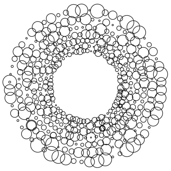 デザイン要素記号白の背景に編集可能なアイコンHalftone六角形のドットパターン ベクトル図は黒いランダムなドットで10フレームです 丸枠アイコン半円ドットテクスチャを使用 — ストックベクタ