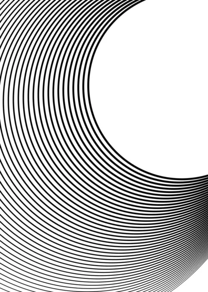 设计元素 曲线锋利的角有许多条纹 摘要白色背景上的垂直断裂带被隔离 创意乐队艺术 矢量说明Eps 使用混合工具创建的黑线 — 图库矢量图片