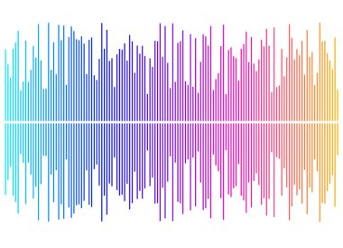 Gri ekolayzır beyaz arkaplanda izole edildi. Vektör çizimi. Nabız müzik çalar. Ses dalgası logosu. Vektör tasarım ögesi Ses dalgası şablonu görselleştirme sinyalinin posteriName