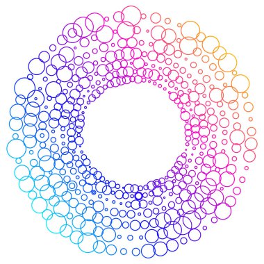 Tasarım ögeleri sembolü Düzenlenebilir simge Yarım Tonlu altıgen nokta deseni beyaz arkaplanda. Vektör illüstrasyonunda siyah rastgele noktalar var. Yarım ton daire dokusu kullanarak kenarlık simgesini yuvarla