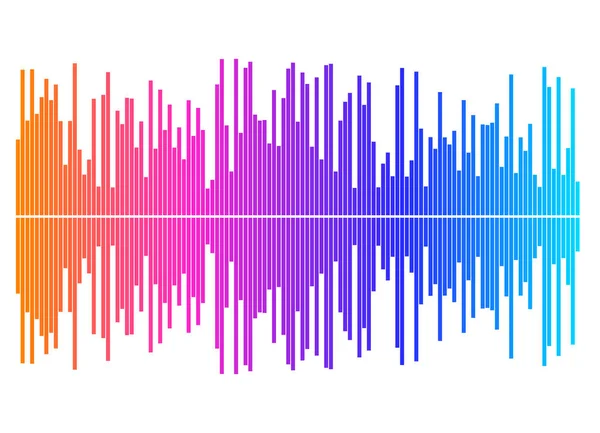 Gri Ekolayzır Beyaz Arkaplanda Izole Edildi Vektör Çizimi Nabız Müzik — Stok Vektör