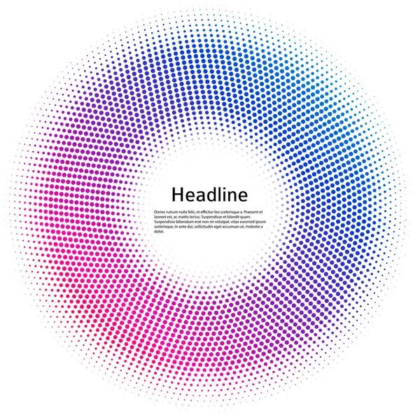 Design Elementen Symbool Bewerkbare Kleur Halftoon Frame Dot Cirkel Patroon — Stockvector