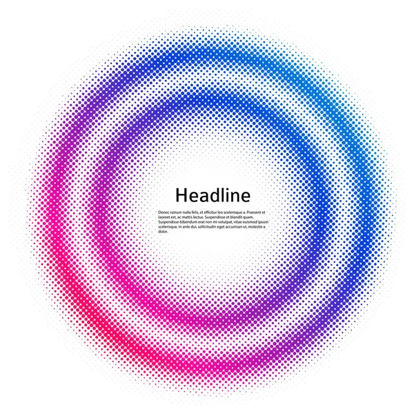 Symbole Des Éléments Conception Modèle Cercle Point Demi Ton Couleur — Image vectorielle