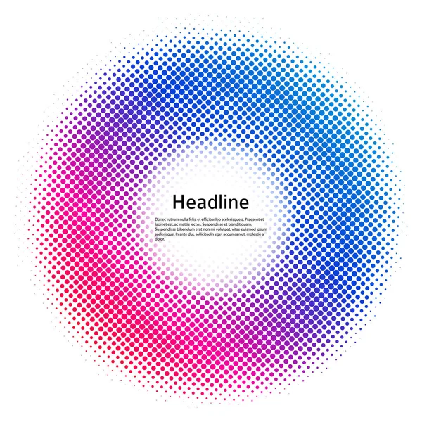 Σχεδιασμός Στοιχεία Σύμβολο Επεξεργάσιμο Χρώμα Halftone Μοτίβο Κύκλο Τελεία Πλαίσιο — Διανυσματικό Αρχείο