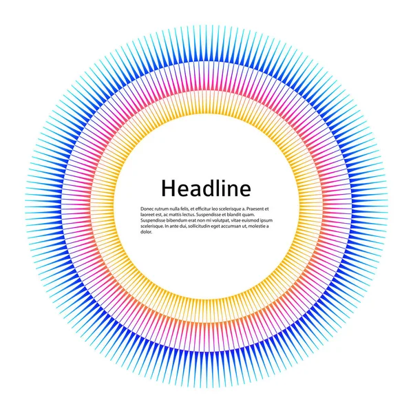 Ontwerpelementen Golf Van Vele Paarse Lijnen Cirkel Ring Abstract Verticale — Stockvector