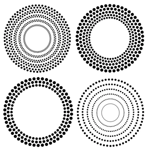 Design Element Symbol Redigerbar Färg Halvton Ram Punkt Cirkel Mönster — Stock vektor