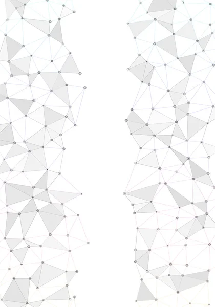 Fundo Abstrato Geométrico Com Pontos Linhas Conectados Estrutura Molecular Comunicação —  Vetores de Stock