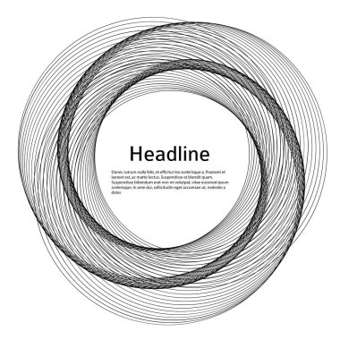 Tasarım elemanları. Bir sürü mor çizgi çemberi dalgası. Beyaz arka planda soyut dalgalı çizgiler izole edildi. Vektör illüstrasyon EPS 10. Harmanlama Aracı kullanılarak oluşturulan çizgilerle renkli dalgalar