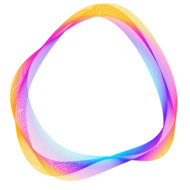 Tasarım elemanları. Bir sürü mor çizgi çemberi dalgası. Beyaz arka planda soyut dalgalı çizgiler izole edildi. Vektör illüstrasyon EPS 10. Harmanlama Aracı kullanılarak oluşturulan çizgilerle renkli dalgalar